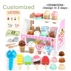 Juego de rol de madera <span class=keywords><strong>para</strong></span> bebés, carrito de helados, juegos educativos preescolares, <span class=keywords><strong>caja</strong></span> <span class=keywords><strong>registradora</strong></span>, juego de cocina, juguetes <span class=keywords><strong>para</strong></span> niños y <span class=keywords><strong>niñas</strong></span> - Product Image 1