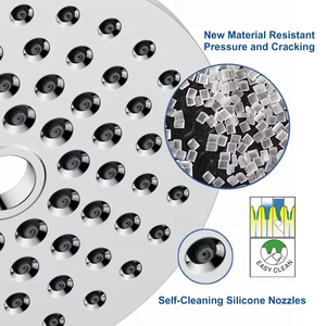 High Pressure Wall <b>Mount</b> Black Four Pattern Super Soft Silicon <b>Spray</b> Hand Shower Head With Self Clean Nozzle For Apartments - Product Image 4