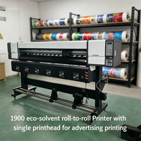 Impresora Eco Solvente 1900 con un Solo Cabezal de Impresión, Rentable y de Alta Resolución para Impresión Publicitaria
