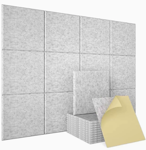 Panneau acoustique en fibre de polyester, panneau insonorisant en liège, panneau d'isolation phonique, panneau mural en feutre, auto-adhésif - Product Image 6