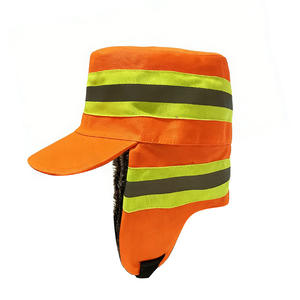 Casquette de travail imperméable haute visibilité <span class=keywords><strong>d</strong></span>'hiver avec bandes réfléchissantes, unisexe, fluorescente, avec protège-oreilles, pour travaux de construction en extérieur - Product Image 6