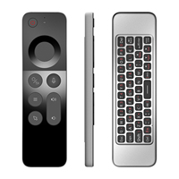 Ratón Infrarrojo W3 con Aprendizaje por Infrarrojos, Mini Teclado Inalámbrico de Doble Cara, Ratón con Control Remoto por Voz 2.4G