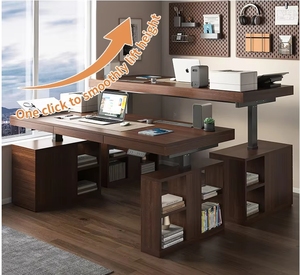 <span class=keywords><strong>Escritorios</strong></span> de pie ajustables en altura de lujo con cajones, mesas elevadoras ergonómicas eléctricas Boss - Product Image 5