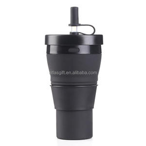 Tasses à café en silicone personnalisables, mignonnes et créatives, en caoutchouc souple, bouteille d'eau pliable pour le sport, isotherme grande capacité pour boissons chaudes/froides - Product Image 6
