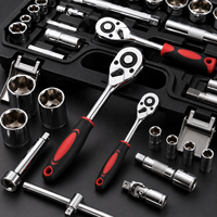 Kit d'outils de réparation automobile GOF 61 pièces en acier durable, ensemble complet de clés à douilles pour l'entretien des véhicules, coffret rigide