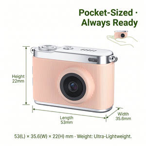 Cámara de Vlogging para Niños, 64MP, 2.5K Full HD, Cámara Digital de Bolsillo, Cámara de Fotos Instantánea Compacta con 11 Filtros, Cámara para Selfies con Función de <span class=keywords><strong>Lapse</strong></span> de Tiempo y Movimiento Lento - Product Image 6
