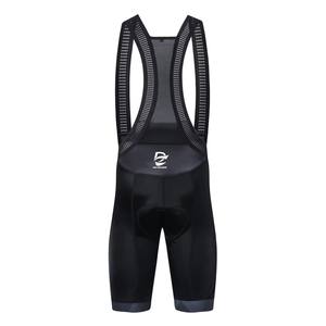 DEZE Cuissard de cyclisme personnalisé noir en maille respirante, avec empiècements gris, tissu très extensible, confort et maintien, équipement de cyclisme - Product Image 1