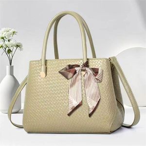 Simple Plain Color PU Crossbody Bag Lady's Purse Durable Leather Handbags With Scarf - Product Image 6