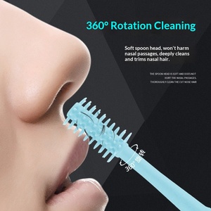 Tondeuse à poils de nez portable, rotative à 360°, coupe-poils nasaux manuel, outil de toilettage facial double face, 5 pièces colorées - Product Image 3