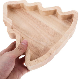 Wooden <b>Christmas</b> <b>tree</b>-shaped tray for restaurant snacks and desserts, <b>Christmas</b> party <b>table</b> decoration display tray - Product Image 1