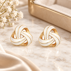 Orecchini a Nastro per Donne, Design a Fiocco Fluido, Accessori per Orecchie da Indossare Quotidianamente - Product Image 1