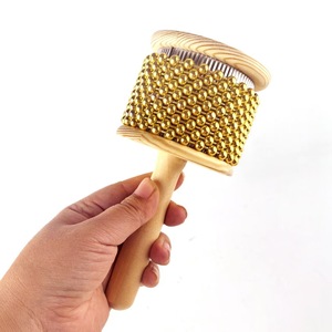 Cabasa dorée en bois, instrument de percussion portatif, instruments d'accompagnement africains pour la performance musicale, vente en gros - Product Image 3