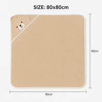 Serviette à capuche pour bébé OEM certifiée OEKO-TEX CPC REACH, en polaire motif tortue dorée, prix usine, vente en gros, fabricant d'emmaillotes 3D matelassées pour nouveau-nés