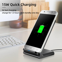 Support 15w Charge Rapide Logo Personnalisé Rapide Portable Mobile Sans Fil pour Téléphone 5v 2a Stand Charger