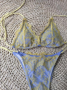 Traje de Baño Bikini de Dos Piezas con Estampado de Encaje y Diseño Hueco Personalizado para Mujer con Tanga, Venta Caliente 2026 - Product Image 5