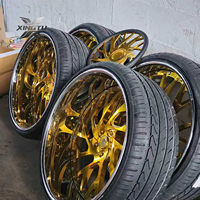 Jantes en alliage forgé XINGTU personnalisées de luxe, 2/3 pièces, 24/26 pouces, or chromé, pour camion Chevrolet C10, Cutlass, Impala, Monte Carlo