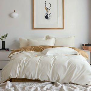 Vente en gros <span class=keywords><strong>de</strong></span> linge <span class=keywords><strong>de</strong></span> lit en coton <span class=keywords><strong>de</strong></span> qualité supérieure, ensemble <span class=keywords><strong>de</strong></span> 4 pièces, couleur unie, doux et durable, pour la maison - Product Image 1