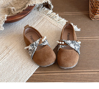 Nouveautés printemps-automne, chaussures pour enfants, filles, semelles souples, décoration en perles, ballerines, style décontracté tendance