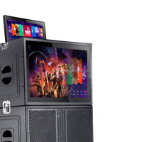 Nuevo Altavoz Activo con Wifi, Hifi, Pantalla Táctil, Precio de Fábrica, Altavoz Portátil de Karaoke con Video Activo Android, Gabinete de Madera, Control por Voz