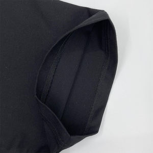 T-shirts à impression personnalisée Conception simple Fashion Your Logo Chemises noires unisexes en coton uni - Product Image 5