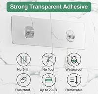 HOMEDEC Lot de 3 paniers de douche adhésifs modernes à suspendre en acier inoxydable, double niveau, écologiques et durables, pour salle de bain