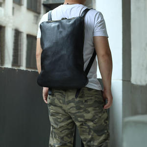 Sac à dos pour ordinateur portable Andong pour hommes, en cuir de vache véritable, rétro, tendance, décontracté, imperméable, pour voyages et activités de plein air - Product Image 3
