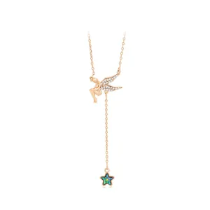 A00904523 xuping Schmuck Winkel und Stern Halskette Muttertag Geschenk für Freundinnen elegante einfache Mode Engel Halskette