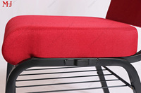 Chaises modernes pliables, portables et empilables en métal avec assise rembourrée pour usage commercial dans les auditoriums et les églises coréennes
