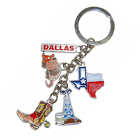 Llaveros de Aleación de Zinc Vintage al por Mayor, Colección Texas, Recuerdo con Forma de Bota y Sombrero, Duraderos e Impermeables