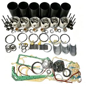 Kit de révision moteur pour 6BT 6BT5.9 6BTA5.9, comprenant chemises de cylindre et jeu de segments de piston, pour excavatrices, camions et engins de chantier - Product Image 1