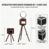 Machine Photobooth Portable 2026 avec Écran Tactile 13,3 Pouces, Cadre LED, Appareil Photo et Imprimante – Kit Complet pour Événements et Fêtes