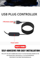 Autocollant LED Œil de Diable pour Camion, Fourgonnette, Voiture – Lumière LED pour Vitre Avant/Arrière, Intensité Réglable, Interface AC/DC, Sans Câblage Requis, Filament pour AGV, Route, Hôtel