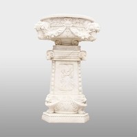 Kit de propagation de plantes en marbre naturel beige, sculpté à la main, durable, de haute qualité, 1 pièce, pour décoration de jardin traditionnelle