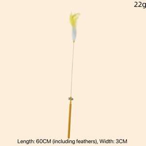 Jouet interactif classique et écologique pour <span class=keywords><strong>chat</strong></span>, bâton à plumes en plastique et peluche durable, 60 cm, couleur unie, vente en gros de jouets pour <span class=keywords><strong>chat</strong></span> de Chine - Product Image 6