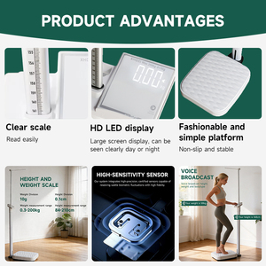 Báscula Digital Electrónica <span class=keywords><strong>2</strong></span> en 1 para Medir la Altura y el Peso Corporal - Product Image 3