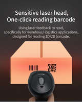 Lecteur de codes-barres sans fil 2D QR Code compatible avec Windows, Mac, Android, Linux, PC, POS, scanner de codes-barres sans fil 2.4G