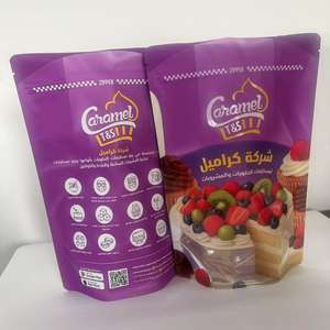 Fournisseur d'usine, matériau en film d'aluminium double couche, sac imprimé, sachet debout avec fermeture éclair et pour mélange à gâteau, pré-mélange en poudre pour la pâtisserie - Product Image 4