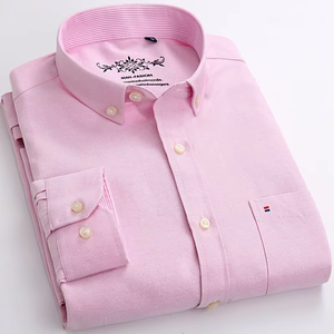 Camisa <span class=keywords><strong>Oxford</strong></span> de manga larga de talla grande para <span class=keywords><strong>hombre</strong></span>, <span class=keywords><strong>camisas</strong></span> con cuello y puños en contraste con botones para <span class=keywords><strong>hombre</strong></span> - Product Image 1