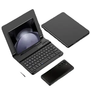 适用于三星小米华为Vivo GKK金属折叠蓝牙键盘架，带笔架键盘鼠标笔槽