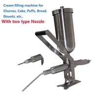 Nouvelle machine à garnir manuelle pour beignets et churros de 5 L, en acier inoxydable 304, injecteur portable de crème et de confiture pour pain/gâteau