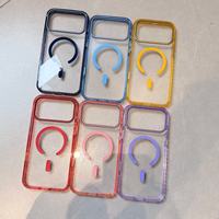 Étui de téléphone magnétique avec cadre d'objectif en métal pour iPhone 18 Pro / 18 Pro Max, dos transparent, ajustement fin, résistant aux rayures, protection contre les chutes