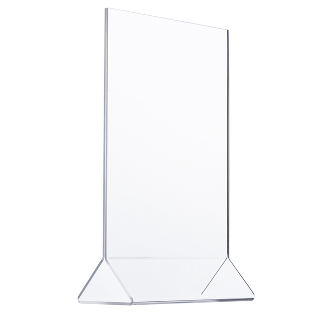Clear Transparent Countertop A6 Menu Acrylic Sign Holder Display Stand