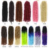 12 Tresses au crochet Butterfly Locs de 14 pouces 1B 4 27 30 BUG #   Extensions de cheveux au crochet en faux locs papillon doux pour femmes