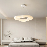 ATUNUS lampu gantung Led akrilik, lampu langit-langit minimalis elegan lembut hangat Awan Putih untuk ruang tidur