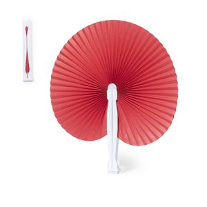 Éventails pliables blancs vierges personnalisables avec logo, impression numérique, design en forme de cœur, cadeaux promotionnels écologiques - Product Image 1