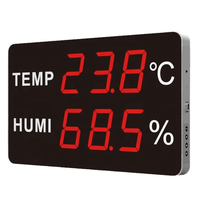 RS-KB-1-*-4-T Papan Sensor Suhu dan Kelembapan LED Merah, Layar Digital Besar dengan Kecerahan Tinggi, Dilengkapi Alarm