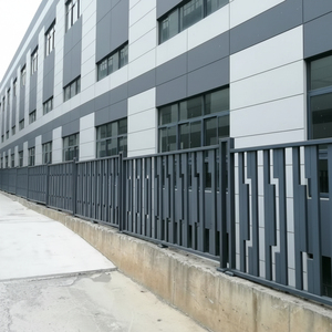 Clôture de jardin extérieure, garde-corps en métal, balustrades en alliage d'aluminium/acier inoxydable, portails treillis, revêtement en poudre <span class=keywords><strong>3D</strong></span> - Product Image 2