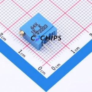 Resistencia Ajustable/Potenciómetro M64X102KB40 SIP-3P, 9.7x5mm (Resistencia: 1kOhm) (Precisión: 10%) (Potencia: 500mW) - Product Image 1