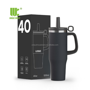 40oz cốc bằng thép không gỉ rơm đôi Tường Cách Nhiệt Du Lịch Mug tái sử dụng tràn bằng chứng cốc Cà Phê chai nước thể thao có thể - Product Image 2