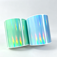 Étiquettes thermiques holographiques personnalisées or et argent, étiquettes adhésives, étiquettes thermiques imperméables avec code-barres, autocollants pour emballage cadeau